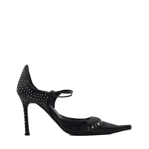 Cesare Paciotti Western Gothic Studded Mary Jane Pump Size 36.5 - Picture 1 of 9
